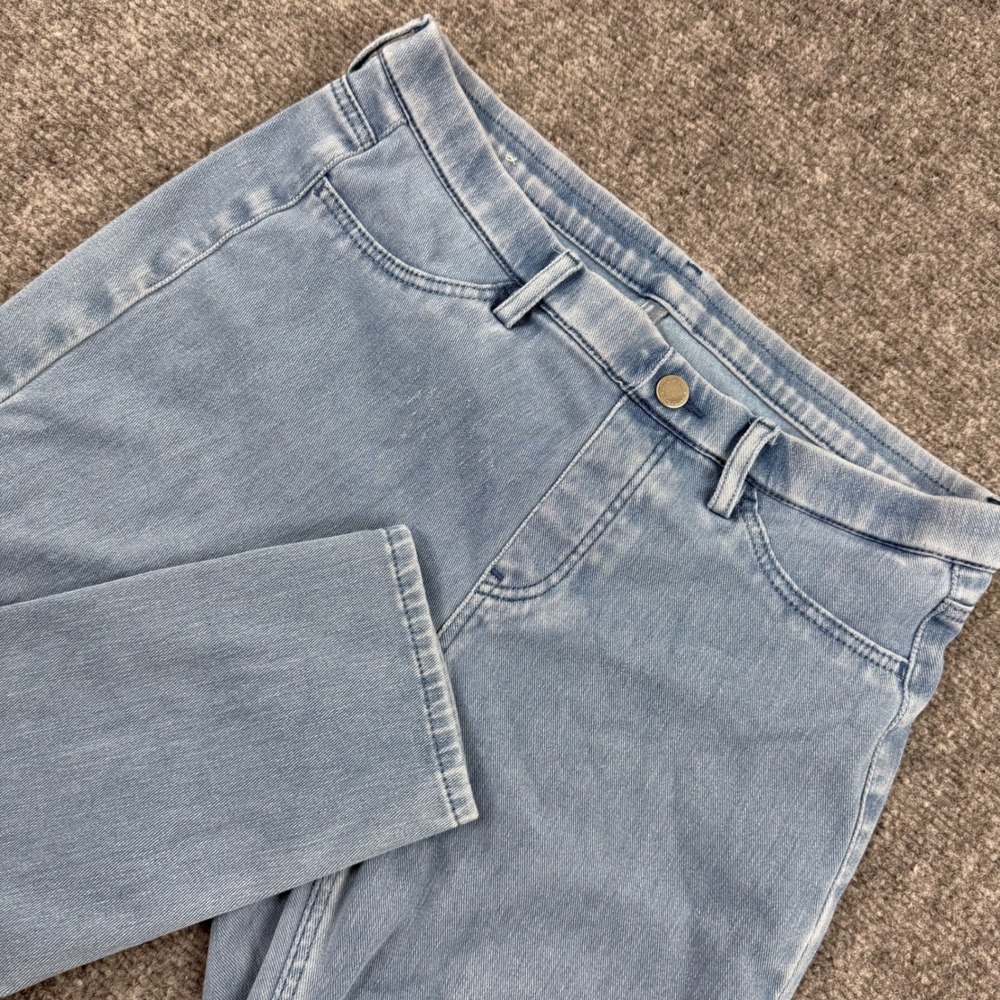 Uniqlo Ultra Stretch High Rise Leggings Jeans Medium Light Blue Denim Womens